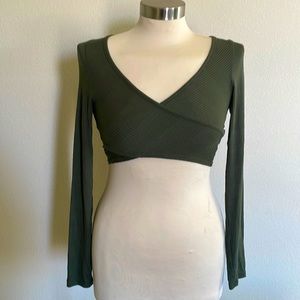 Olive crop top